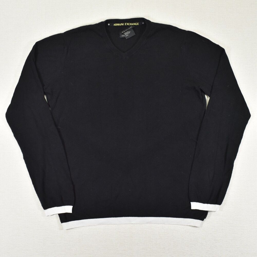 Armani Exchange Mens Medium Cotton Cashmere Lightweight Sweater